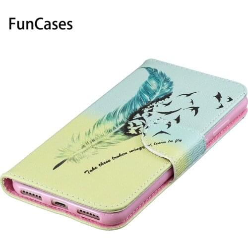 Luxury Cases For coque Huawei Honor 8A Sun Flower Flip Book Case sFor Huawei etui Honor 8A Carcaso Pattern Case Telefon Huawey