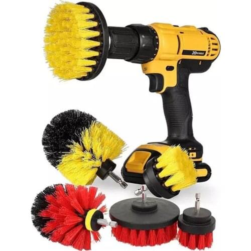3PCS Drill Scrubber Brush Bristle Full Power Scrubber Cleaning Tools Car Tires Nylon Home Turbo Scrub Carpet Glass