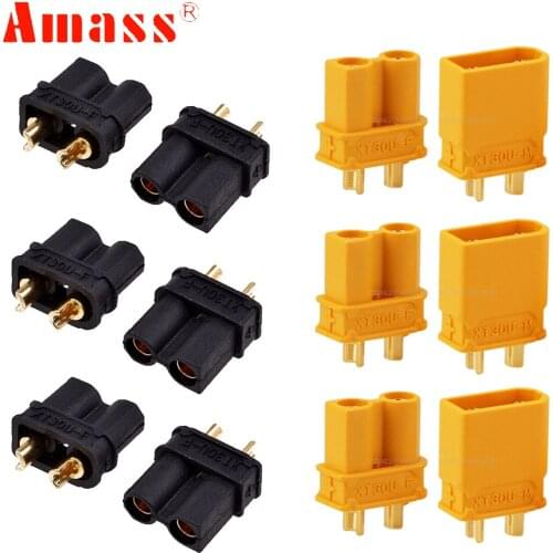 5Pair/Lot Amass XT30U Male & Female Bullet Connector Plug For RC Lipo Battery RC Quadcopter Drone Airplane Car Truck DIY Parts
