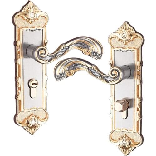 Modern Entracne Passage Door Handle Privacy Lock Lockset - Key Locking #6