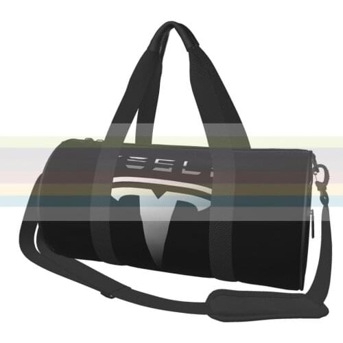 Tesla Electric Car Logo Logo universal travel sports fitness shoulder bag. Nylon portable outdoor sports bag