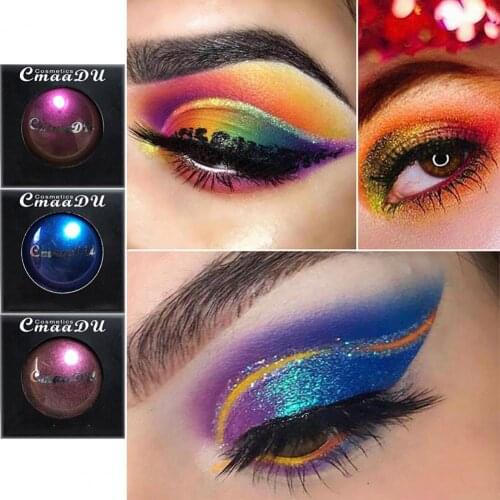 Makeup Chameleon Waterproof eyeshadows Light Change Glitter Eyeshadow Palette Мерцание Glitter Diamond Metallic Matte Eyeshadow