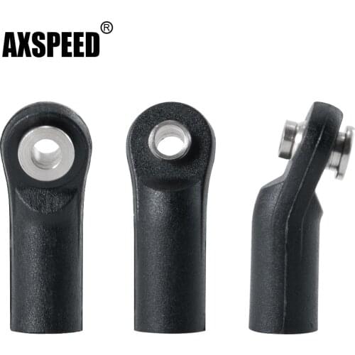 AXSPEED 10Pcs Plastic Steering Linkage M4 Pivot Link Rod End Width Balls Joint Head for 1/10 RC Crawler Car Parts