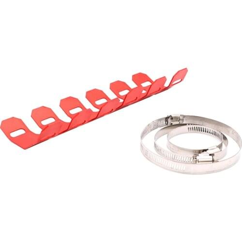 Universal 25CM Motorcycle Exhaust Muffler, Anti Hot Aluminum Heat Shield Cover Pipe Leg Protector, Great for Yamaha