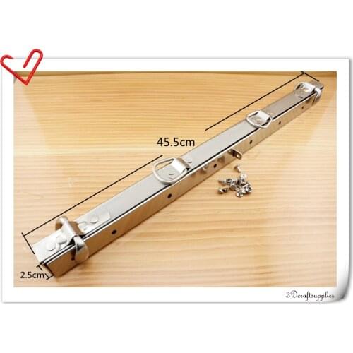 18 inch 45cm metal frame Vintage brushed nickel Doctors bag frame purse frame M145