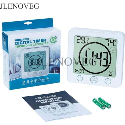 Waterproof Bathroom Clock and Timer for Shower, Digital Water Resistant Shower Alarm Clocks with Suction Cup, Water Proof Bathro