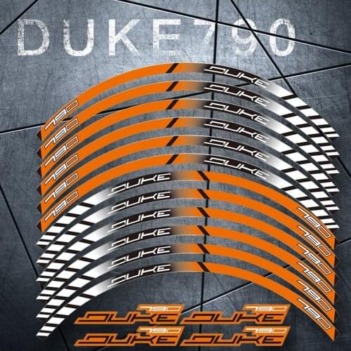 12 X Thick Edge Outer Rim Sticker Stripe Wheel Decals FIT all KTM DUKE790 DUKE 790 2017 2018