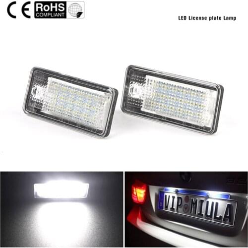 2Pcs LED Number License Plate Light Bulb Error Free Number Plate Lamp For Audi A4 A5 A6 A3 S3 S4 S5 B6 B7 S6 A8 S8 Q7 RS4 RS6