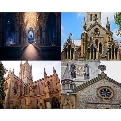 5D DIY Diamond Church Embroidery Diamond Painting Cross Stitch Christian Southwark Cathedral Full Square Round Rhinestone