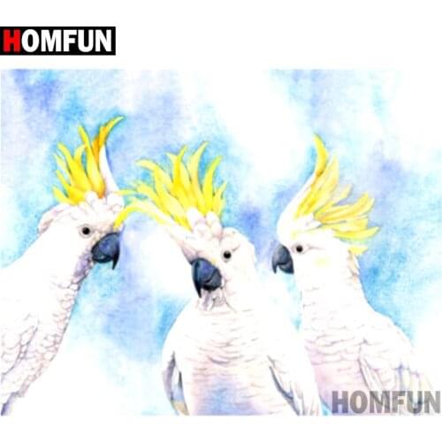 HOMFUN Full Square/Round Drill 5D DIY Diamond Painting "Animal bird" Embroidery Cross Stitch 5D Home Decor Gift A16578