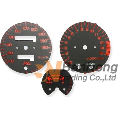 Free shipping motorcycle Face Plate Instrument Panel Meter Digital Dial For HONDA CB400 SuperFour 1997 1998 NC31 red scale