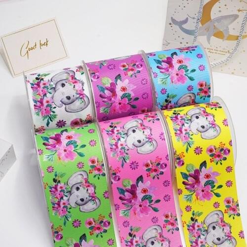 DIY Cartoon Elephant Printed Grosgrain Ribbon For Craft Supplies Sewing Accessories 5 Yards, Planar Resins Mold 10 Pieces. 53760