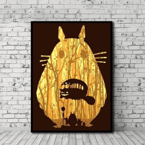Canvas Paintings My Neighbor Totoro Anime Wall Art Home Decor Cute Poster HD Prints Modular Pictures Living Room No Framework