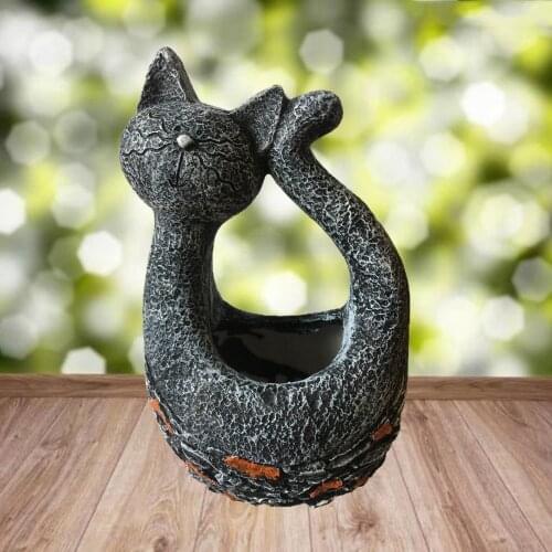 Resin Cute Cat Shape Flower Pot Succulent Vase Planter Garden Decoration