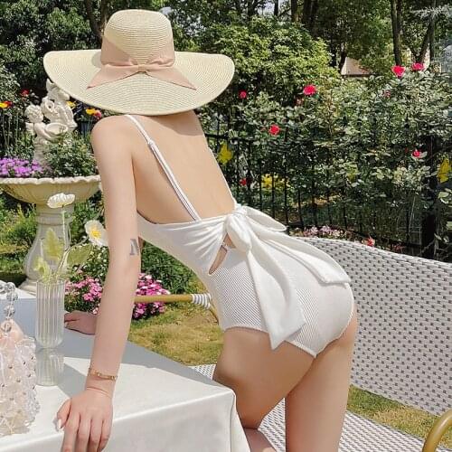 Swimsuit Woman One Piece Women Tankini Monokini Summer Swimsuits Womens Swimwear Whole Push Up Feeling Backless Cover Cotton