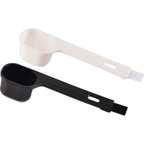 Tea Shop Spoon Stirring Rod Spoon Pearl Milk Fruit Powder Coffee Bean Coffee Spoon for Coffee Shop,Black+White