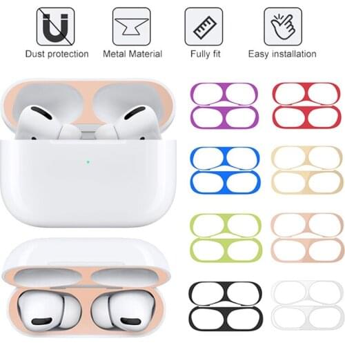 Metal Dust Guard For AirPods Pro Case Box Skin Sticker Inside Dust-proof Protection Earphone Film For Apple Air Pods Pro Cover