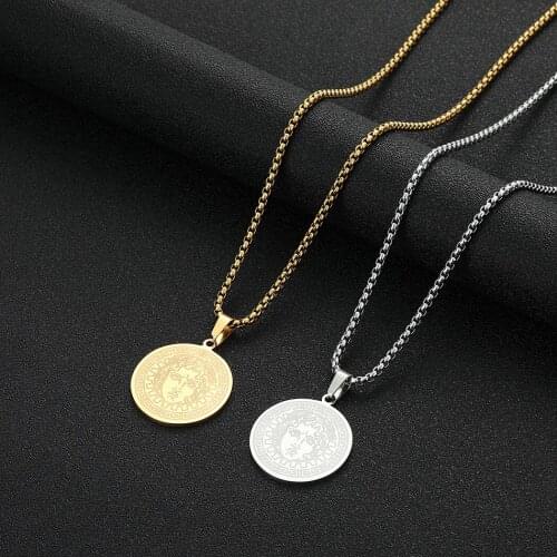 Cxwind Fashion Sun God Apollo Necklace For Men Chain Punk Amulet Stainless Steel Apollo Symbol Necklace Pendant Jewelry Gift