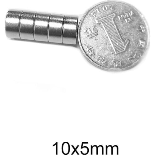 10/20/30/50/100/150PCS 10x5 mm Powerful Neodymium Magnet Strong 10mmx5mm Round Search Magnet 10x5mm Permanent Magnet Disc 10*5