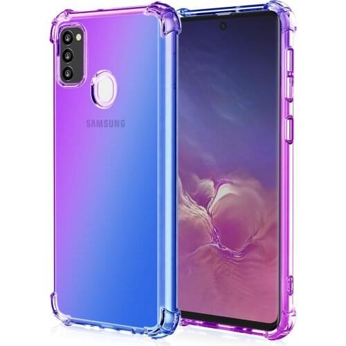 Colorful Gradient Soft Case for Samsung A30S A50 A70 M30S Translucent Anti-knock Cover for Galaxy A10 A20S A40 A60 A51 A71 Cases