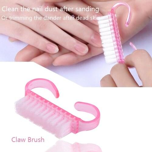 New style nail cleaning brush tool dust removal paint brush small claw brush small angle cleaning brush nail care tool wholesale