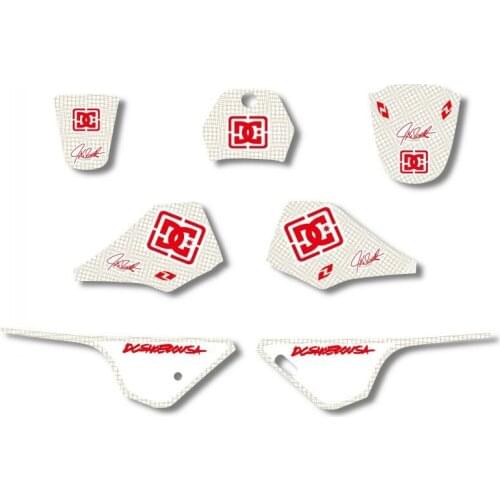 New Style TEAM GRAPHICS&BACKGROUNDS DECAL STICKERS Kits For Yamaha PW 80 PIT bike (White/Red)