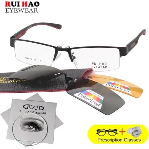 Optical Eyeglasses Frames Customize Prescription Lenses Myopia Glasses Sunglasses Yellow Night Vision Sunglasses Clip Spectacles