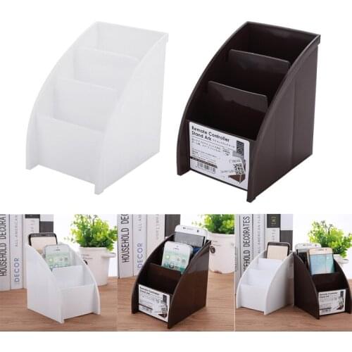 Plastic Desk TV Remote Control Phone Organizers Holder Stand Washable Home Office Storage Boxes Makeup Cases Storage Debris
