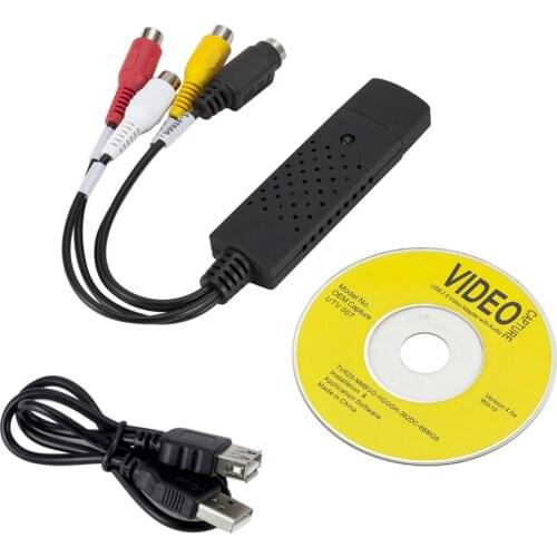 USB 2.0 Audio/Video Converter-Video Capture Card Digitizes Video from Any Analog Source Including VCR VHS DVD