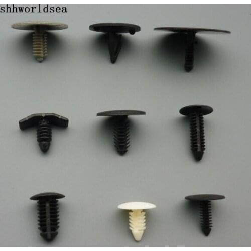 Shhworldsea 500PCS auto clips fasteners fascia to bumper headliner cowl insulation retainer trim panel retainer hood insulation