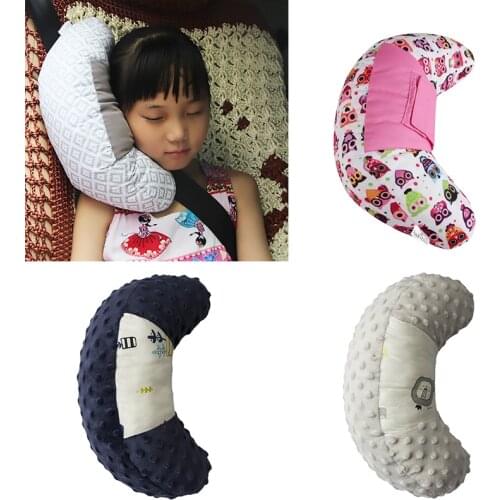 Cute Car Soft Headrest Cushion Seat Belt Baby Car Seat Head Support Shoulder Pad Car Seatbelt Neck Pillow for Women Kids