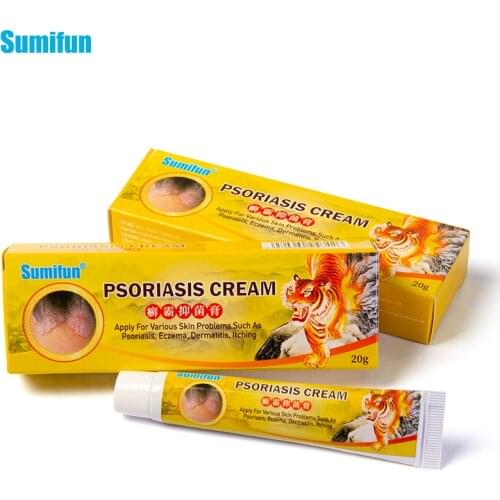 Sumifun 1box Tiger Psoriasis Cream Bacteriostasis Eczema Dermatitis Anti-inflammatory Pruritus Antipruritic Eczematoid Ointment