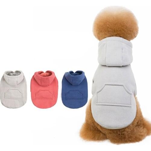 Dog Hoodies Sweatshirts Clothes Puppy Small Medium Dogs Hooded Jackets Sweatshirts Fleece Warm Coats with Pocket Clothing Jacket