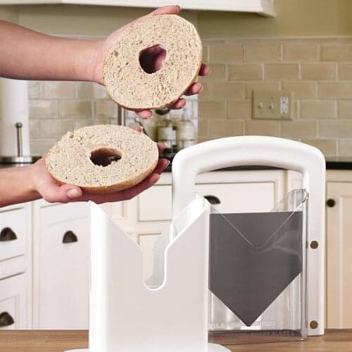 Universal Bagel Guillotine Slicer Home Stainless Steel Bagel Slicer Bread Cutters Toast Kitchen Slicing Tool Quality