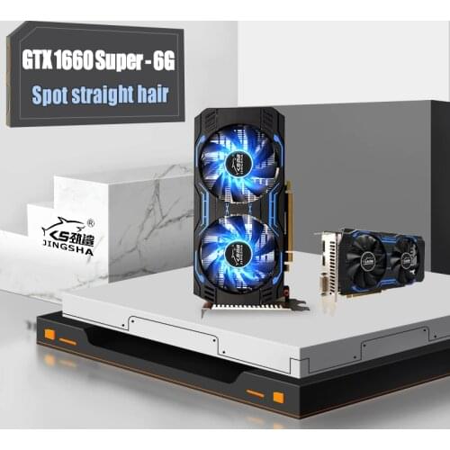 JINGSHA GTX 1660 Super E-sport 6G Graphic Card Nvidia GDDR6 GPU 192bit Video Gaming 12nm RGB Lighting Video Card For PC Computer