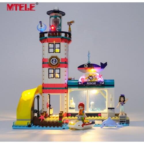 MTELE Brand LED Light Up Kit For 41380 Friends Lighthouse Rescue Center Compatible With J71002/3026