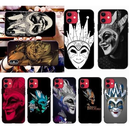 YJZFDYRM DJ Boris Brejcha Soft Phone Cover for iPhone 11 pro XS MAX 8 7 6 6S Plus X 5S SE 2020 XR case