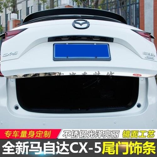 Tailgate Rear Door Bottom Cover Molding Trim Stainless Steel back door trim car Accessories FOR Mazda CX-5 2017 2018 2019