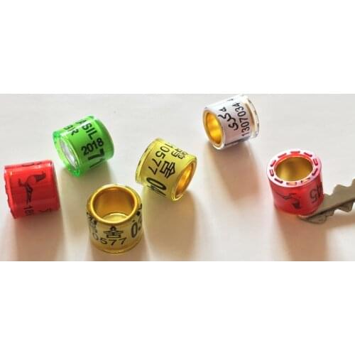 100 pcs pigeon leg rings identify Customized dove bands 8mm plastic rings pigeon training supplies aluminium rings for pigeons