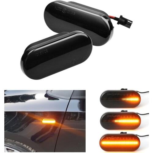 2x for Volkswagen VW Bora Golf 3 4 Passat 3B Polo 6N Sharan Vento T5 SEAT Ibiza Dynamic Led Turn Signals Side marker light Lamp