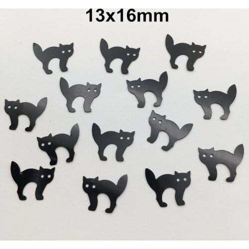 730pcs/1220pcs 13*16mm Black Cat Sequin Paillette Sewing,Wedding Craft,Shows,Clothes,Hat Kids DIY Garment Accessory