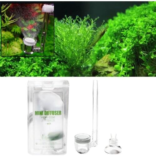 Aquarium CO2 System Bubble Diffuser U Shaped Atomizer Arcylic Tube with Suction Fish Tank Air Bubble Disk Drop Ship
