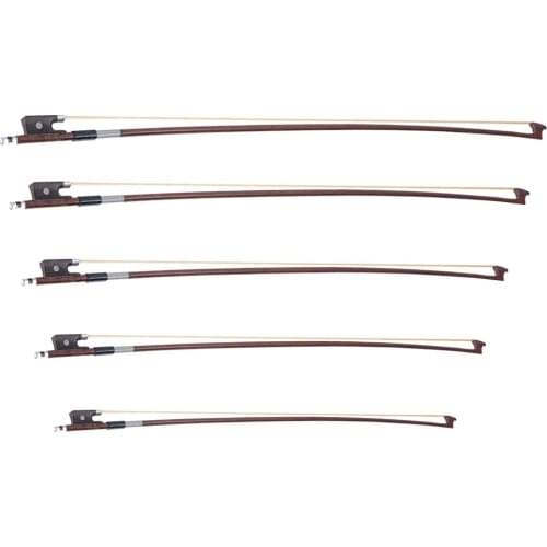 1 Piece Horse Hair Violin Bow for 4/4 3/4 1/2 1/4 1/8 Violin Red