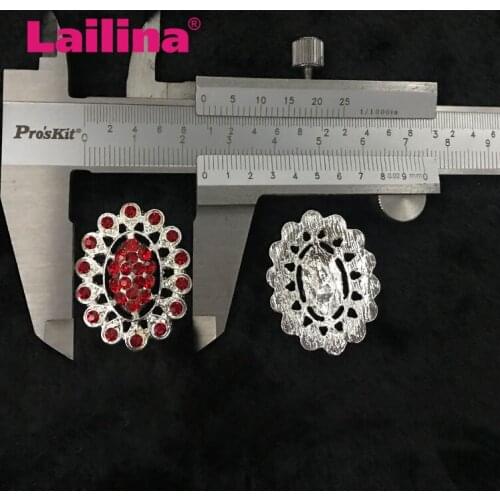 Large GLASS Christmas Metal Rhinestone Buttons oval Rhinestones Wedding Bouquets Button