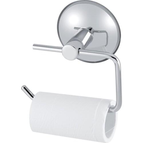 Stainless Steel Bathroom Toilet Suction Cup Paper Roll Holder Bar Wall-Mounted Rack Roll Paper Holder Kitchen Durable