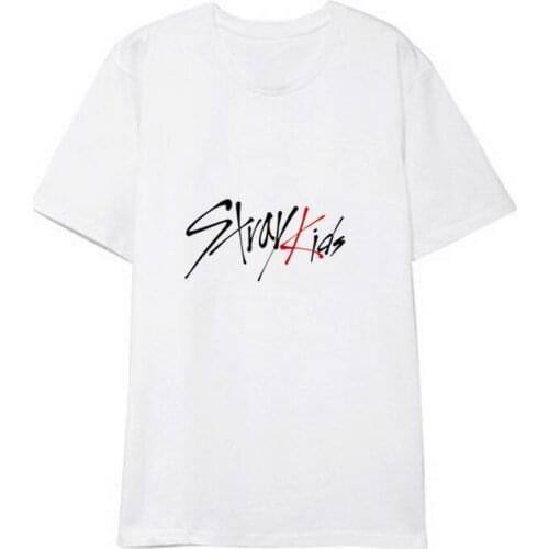 Kpop Straykids Member Name Printing O Neck Short Sleeve T Shirt Summer Style Men Women Loose Straykids T-shirt Top Tee