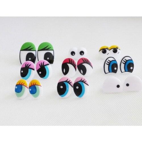 50pcs/lot new style Cartoon toy eyes plastic safety eyes & soft washer for diy doll craft findings--style option