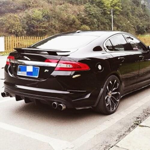 Use For Jaguar XF 2012 2013 2014 2015 Spoiler ABS Plastic Forging Carbon Fiber Look Rear Trunk Wing Car Body Kit Accessories