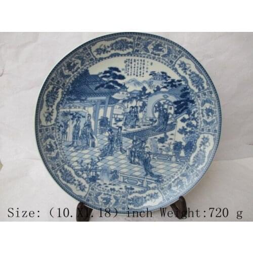 Chinese classic a dream of red mansions.(twelve gold hair pin) porcelain plate