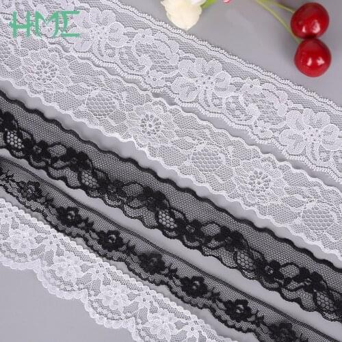 Hot ! White & Black 10 Yards of Beautiful Lace Ribbon, DIY Jewelry / Clothing accessories For Sewing Decoration DIY Making